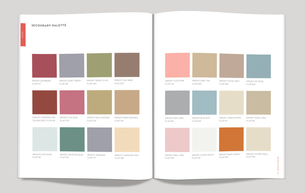  Frank Lloyd Wright, Secondary Color Palette  