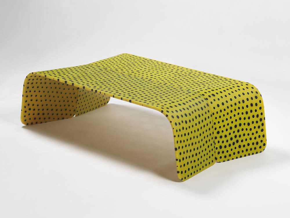  Marc Newson , Yellow Murrine Glass Table, 2019 - Image Courtesy of Gagosian Gallery 