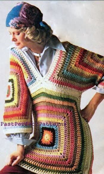 Vintage crochet knitting pattern  1960s