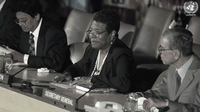  Maya Angelou , Speaking at The United Nations 