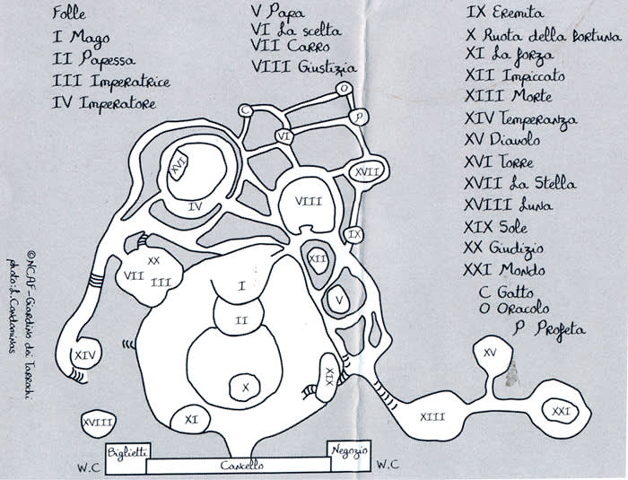  Niki De Saint Phalle, Map of the Tarot Garden 