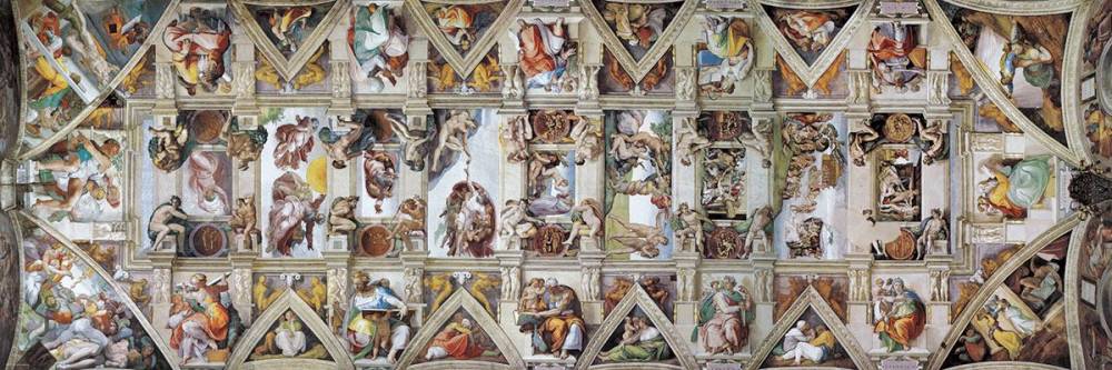 The ceiling of the sistine chapel