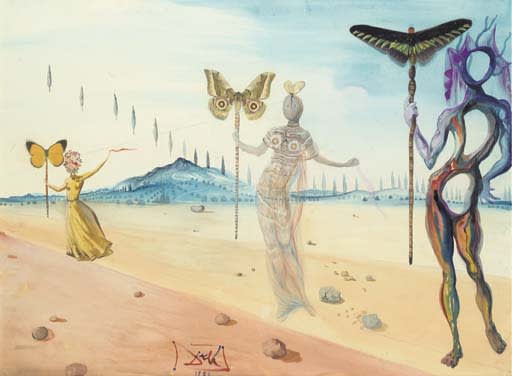  Salvador Dalí, Page from 'Crisalida' Brochure, 1958 