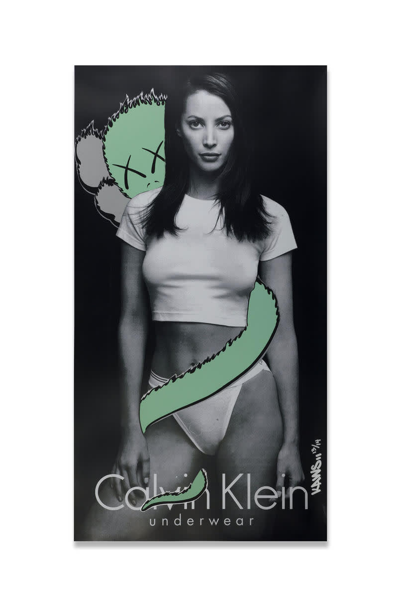 KAWS, KAWS x Calvin Klein Christy Turlington Ad 1990s 