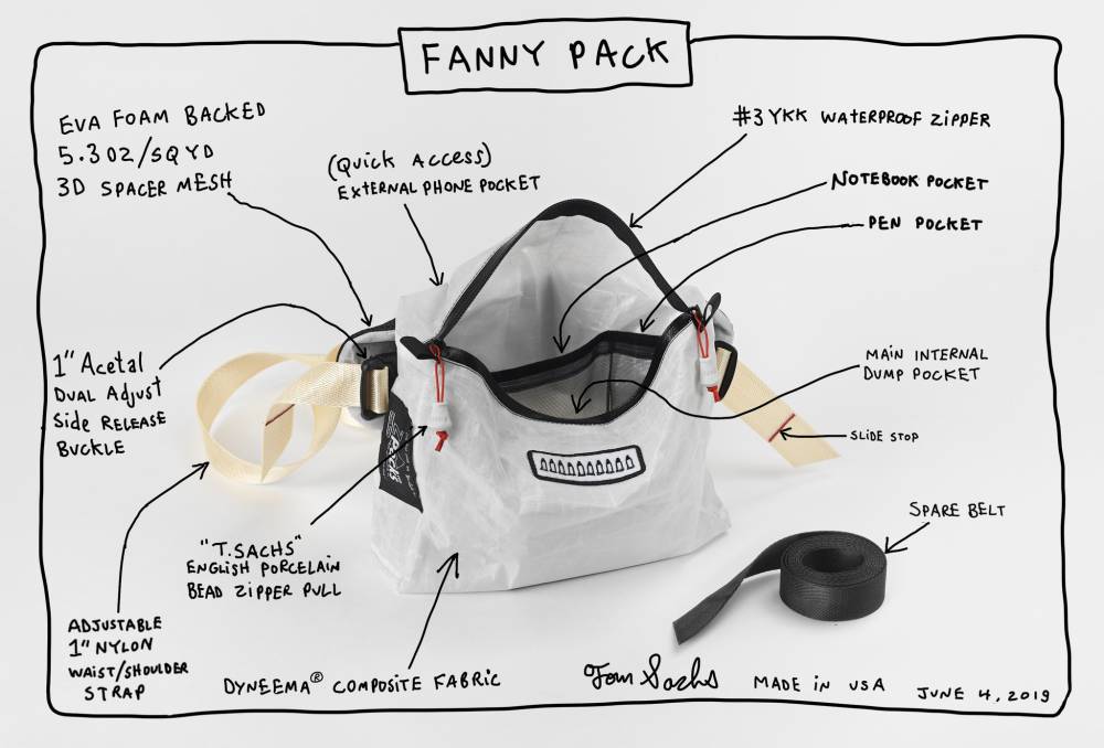  Tom Sachs Studio , Fanny Pack Diagram, 2019 