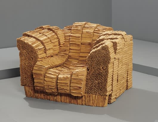  Frank Gehry, Grandpa Beaver Chair, Corrugated Cardboard, 1987 