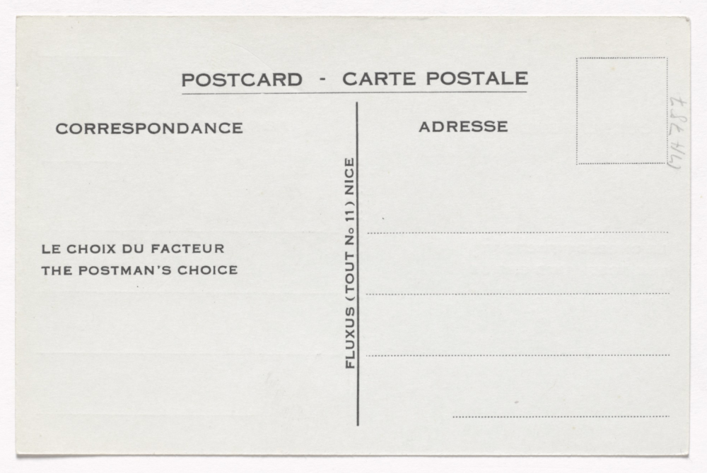  Ben Vautier , The Postman's Choice, 1965 