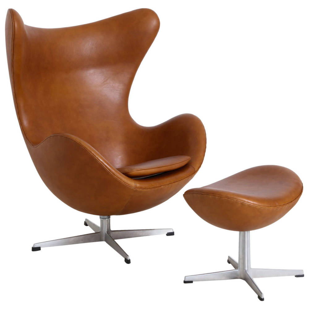  Arne Jacobsen, Egg Chair with Ottoman 