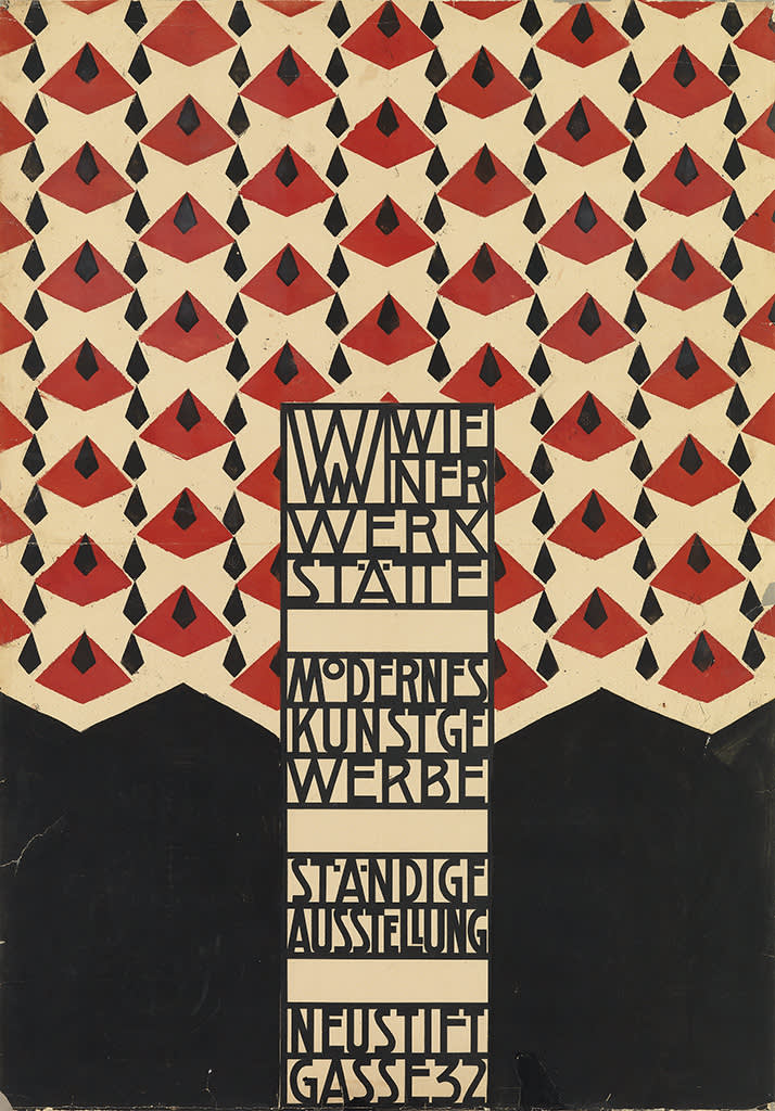 Josef hoffmann  card for the exhibition of wiener werkst  tte 1905