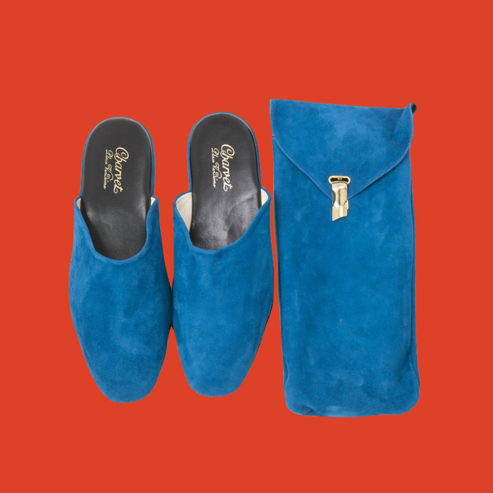 Charvet slippers  light blue 