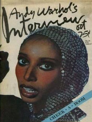 Donyale luna featured on the cover of the october 1974 edition of his magazine   interview 