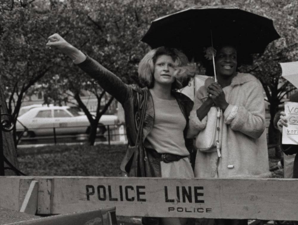  Marsha P. Johnson and Friend , Protesting in NYC 