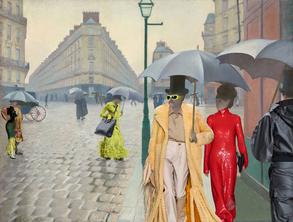  Gustave Caillebotte, Paris Street; Rainy Day (in Bottega Veneta), 1877 