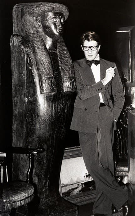  Yves Saint Laurent with his Sarcophagus, Vogue, January 1980 
