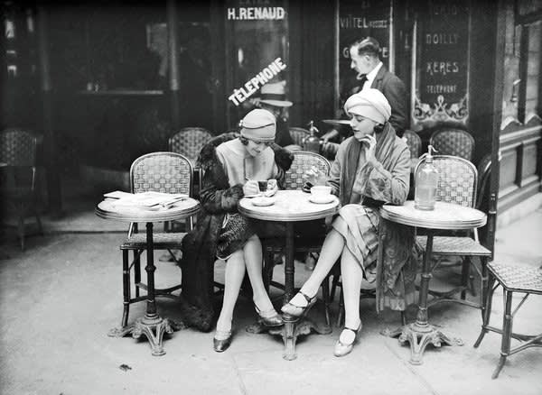 Terrace of cafe  paris  1925