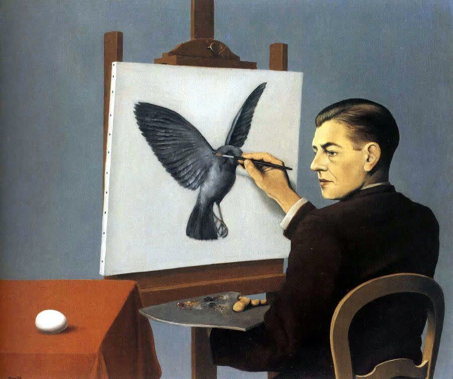  René Magritte, La Clairvoyance, 1936 