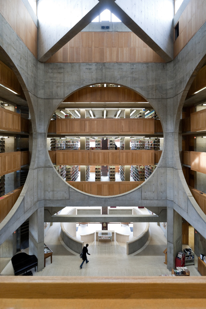 Library  phillips exeter academy  exeter  new hampshire  louis kahn  1965 72