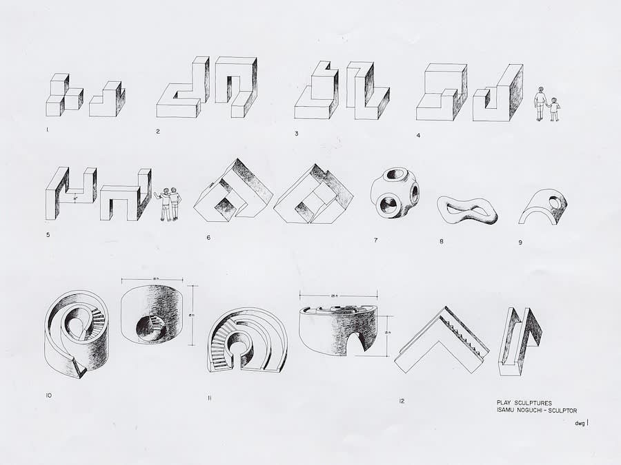  Isamu Noguchi, Drawings for Playscapes, 1966-76 