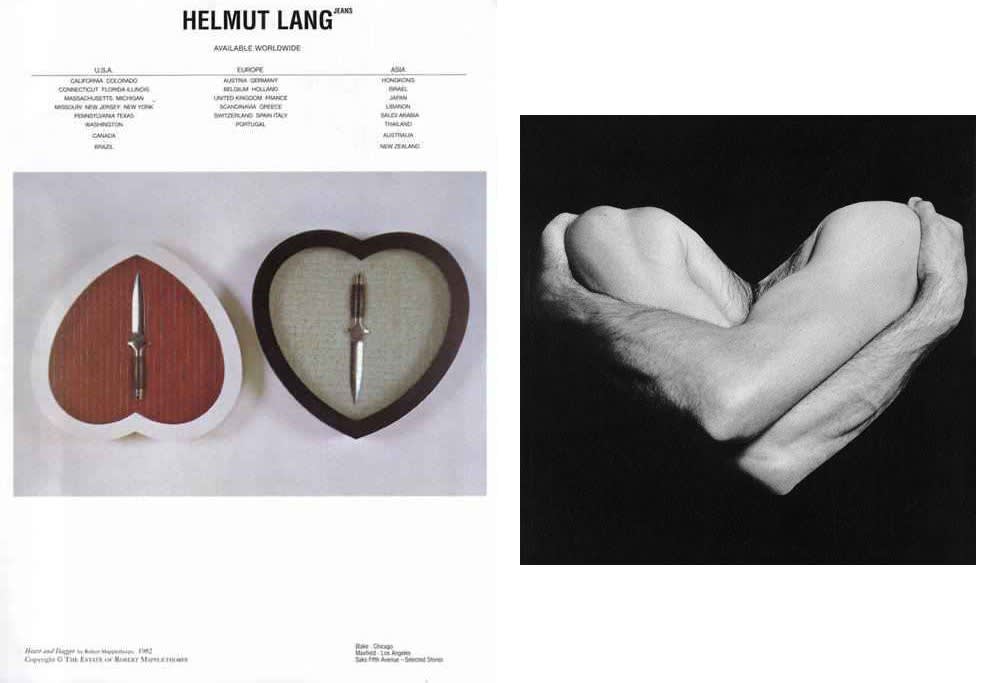  Helmut Lang, Ad Campaign, S/S 1997, Use of Robert Mapplethorpe's Photographs and Artworks 