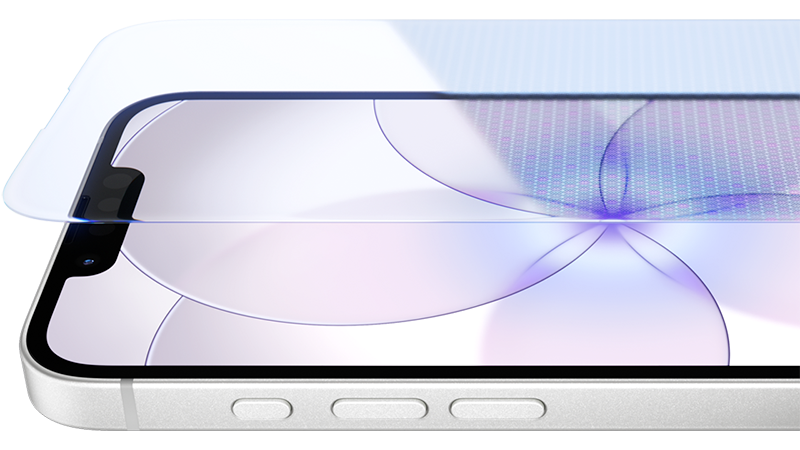 Närbild på skärmen på iPhone 17e