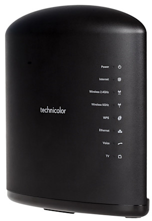 Framsida av router Technicolor TG389ac.