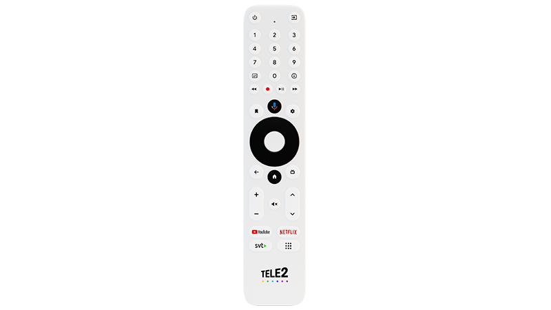 Fjärrkontroll med siffror till Tv Hub, Tv Hub 2 och Tv Hub Mini