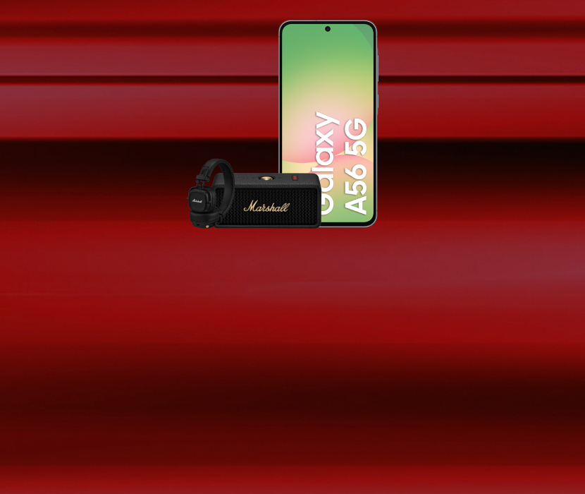 Samsung Galaxy A56 med Marshallprylar