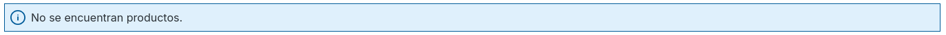 Screenshot Shopware storefront without products in Spanish