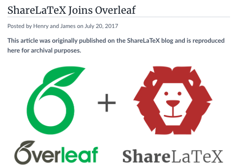 ShareLaTeX blog post