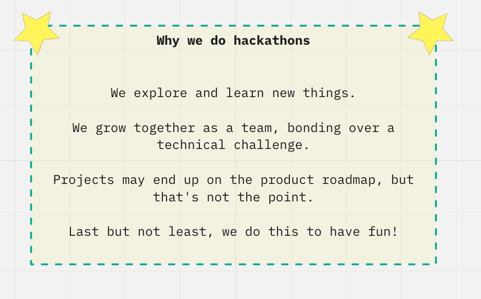 Why we do hackathons