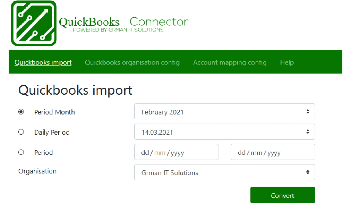 start quickbooks import