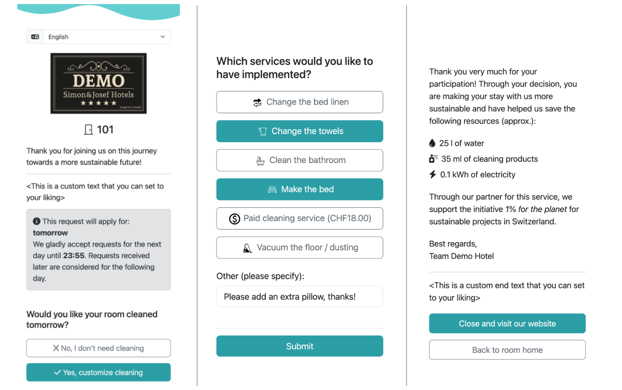 Guest - survey (after QR code scan)
