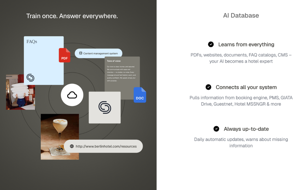 Your AI Database learns from PDFs, websites, images and more.