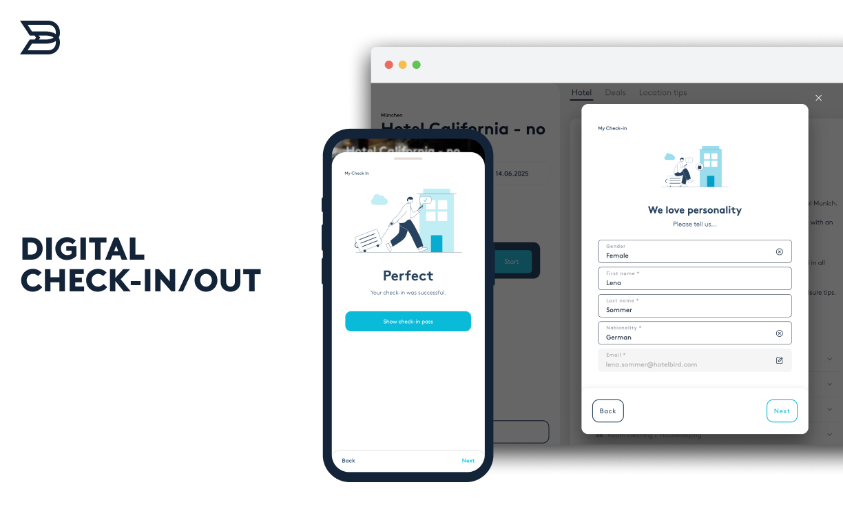 Digital check-in/out