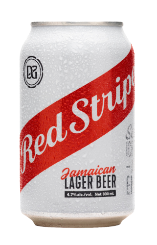 Red Stripe can