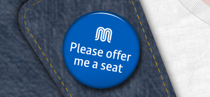 Please offer me a seat badge
