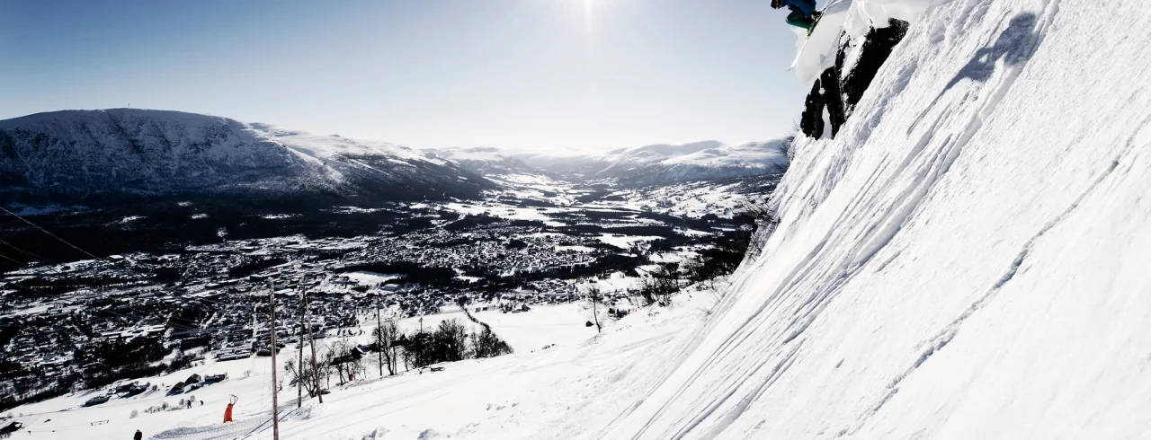 Ski slopes in Central Norway's largest alpine skiing area, Oppdal.