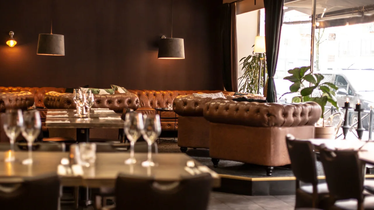 Inredning på restaurangen Brasseriet på Comfort Hotel Jazz i Borås.