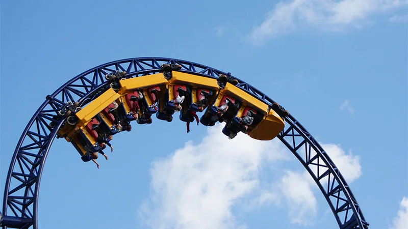 Roller coaster at Liseberg in Gothenburg