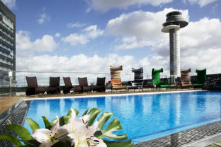 Rooftop pool at Clarion Hotel Arlanda Airport
