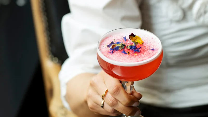 Pink drink at Hotel Lilla Roberts