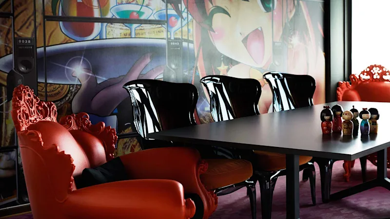 conference room, table, chairs, yasuragi, manga