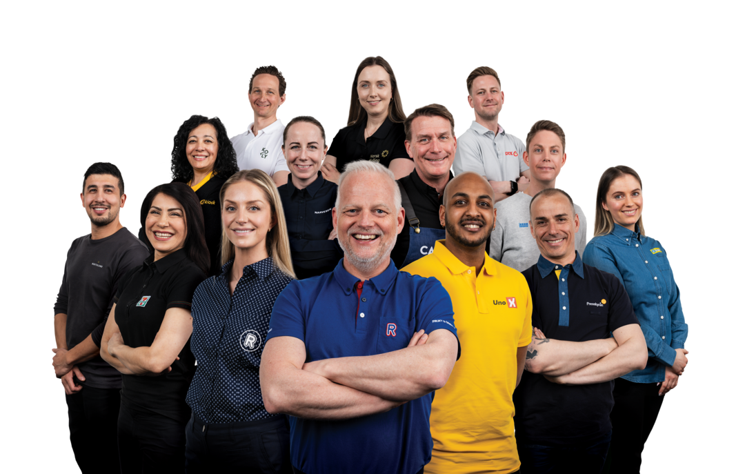 Employees from Reitan Retail gathered in one picture.