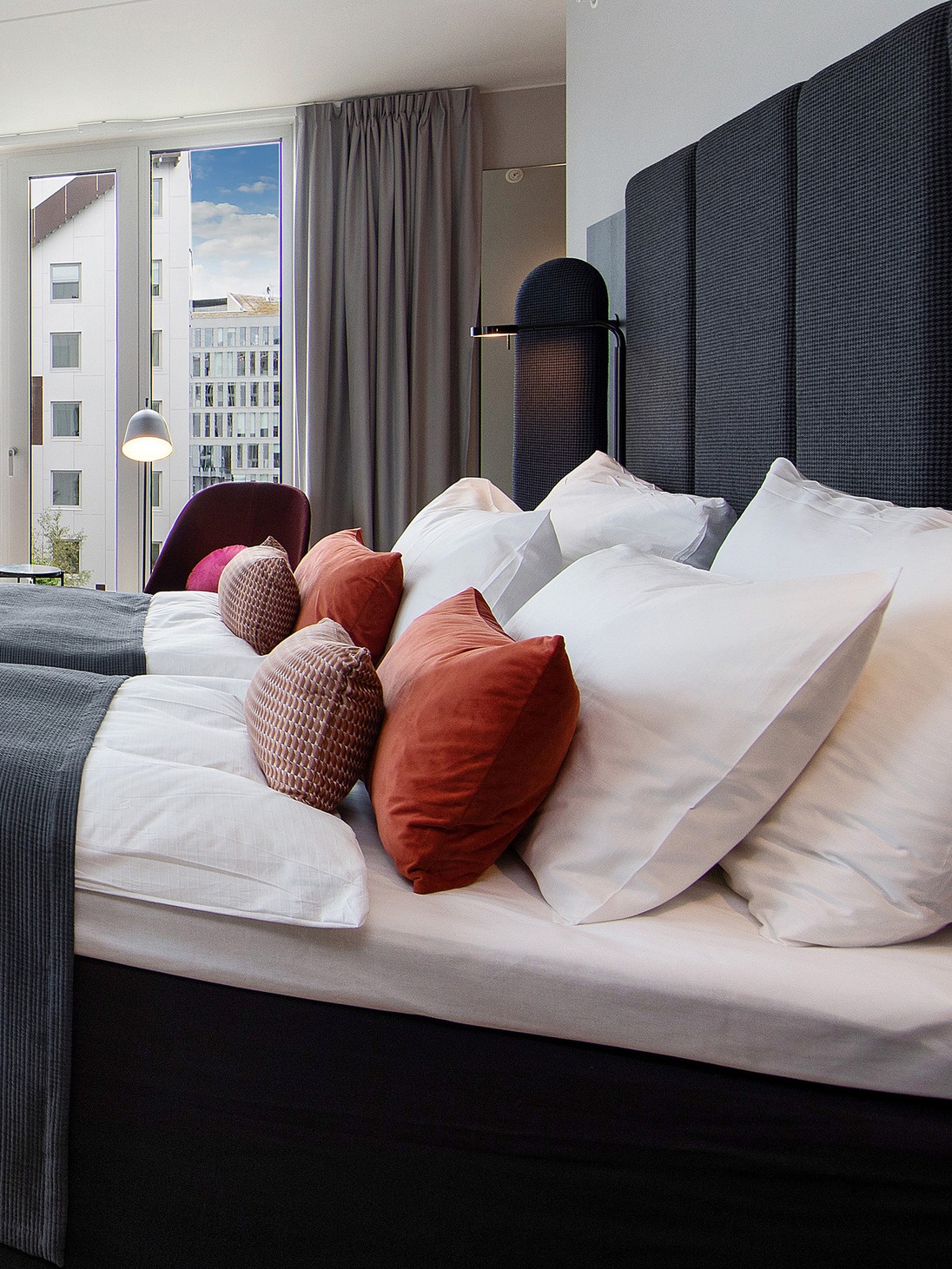 Deluxe twin rum med en fin utsikt på Clarion Hotel Oslo.