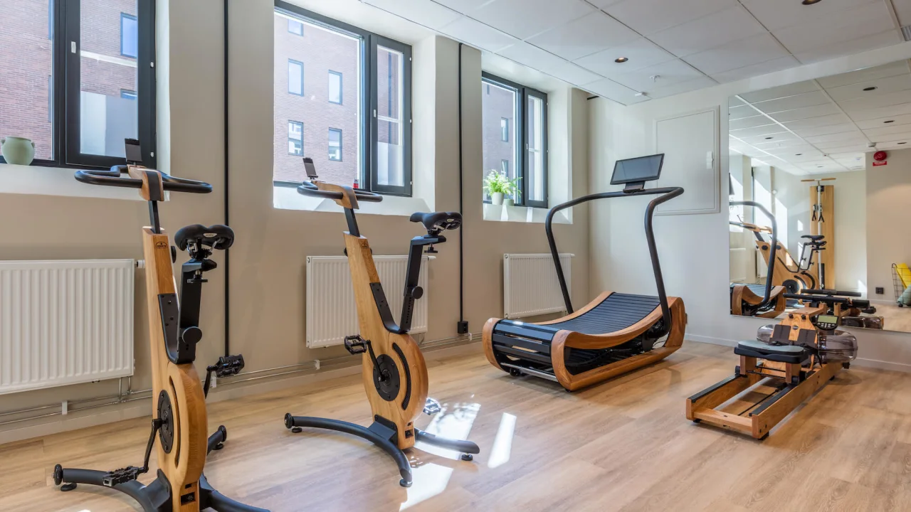 Gym equipment at Clarion Collection Hotel Uppsala.