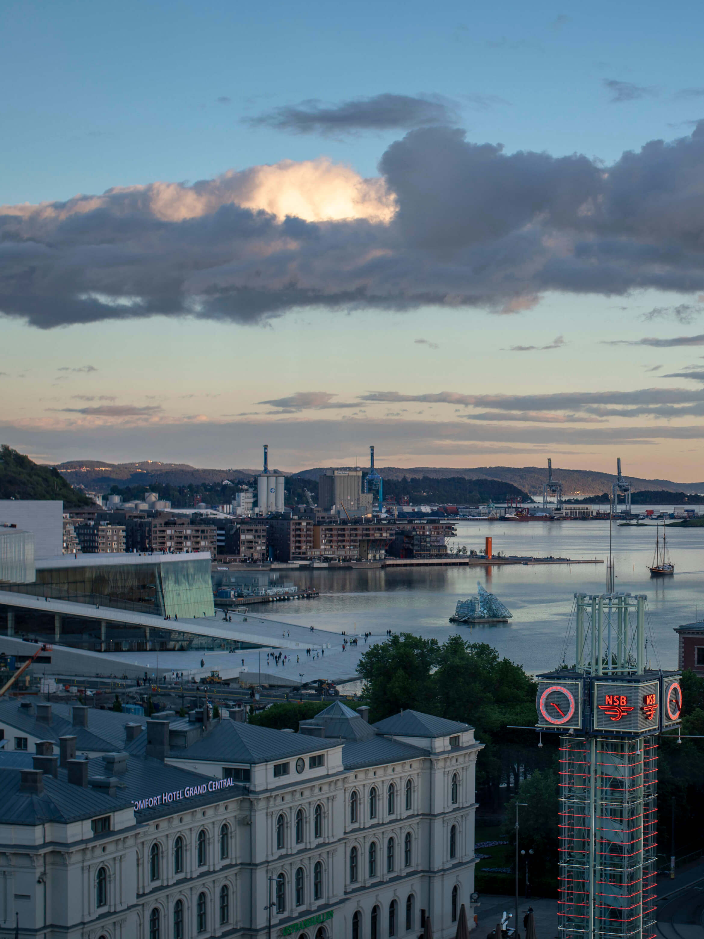 View from Calmayers Hage, rooftop at Clarion Hotel Oslo.