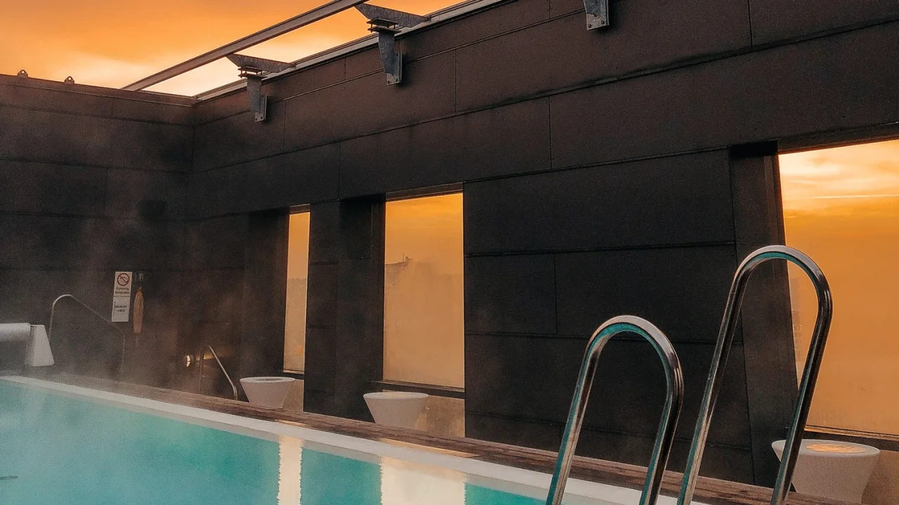 Sunset view by the rooftop pool at Clarion Hotel® Post in Gothenburg.