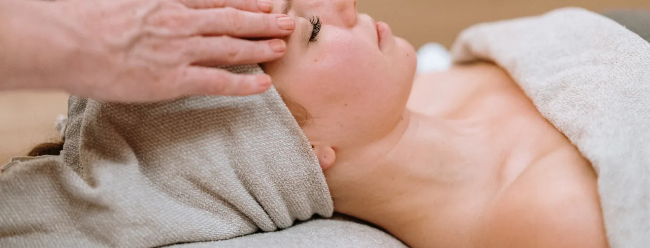 Face treatment at St. George Care Spa in Helsinki.