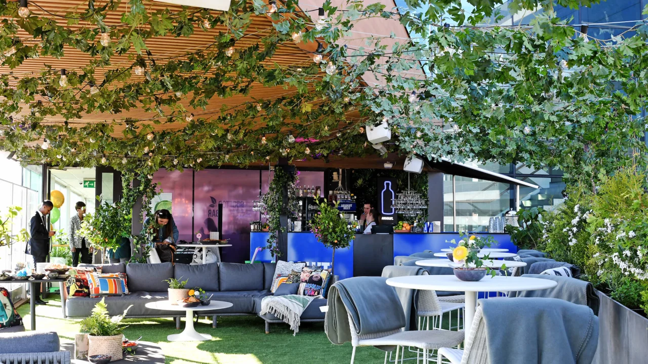Rooftop Garden Bar at Clarion Hotel Sign in Stockholm.