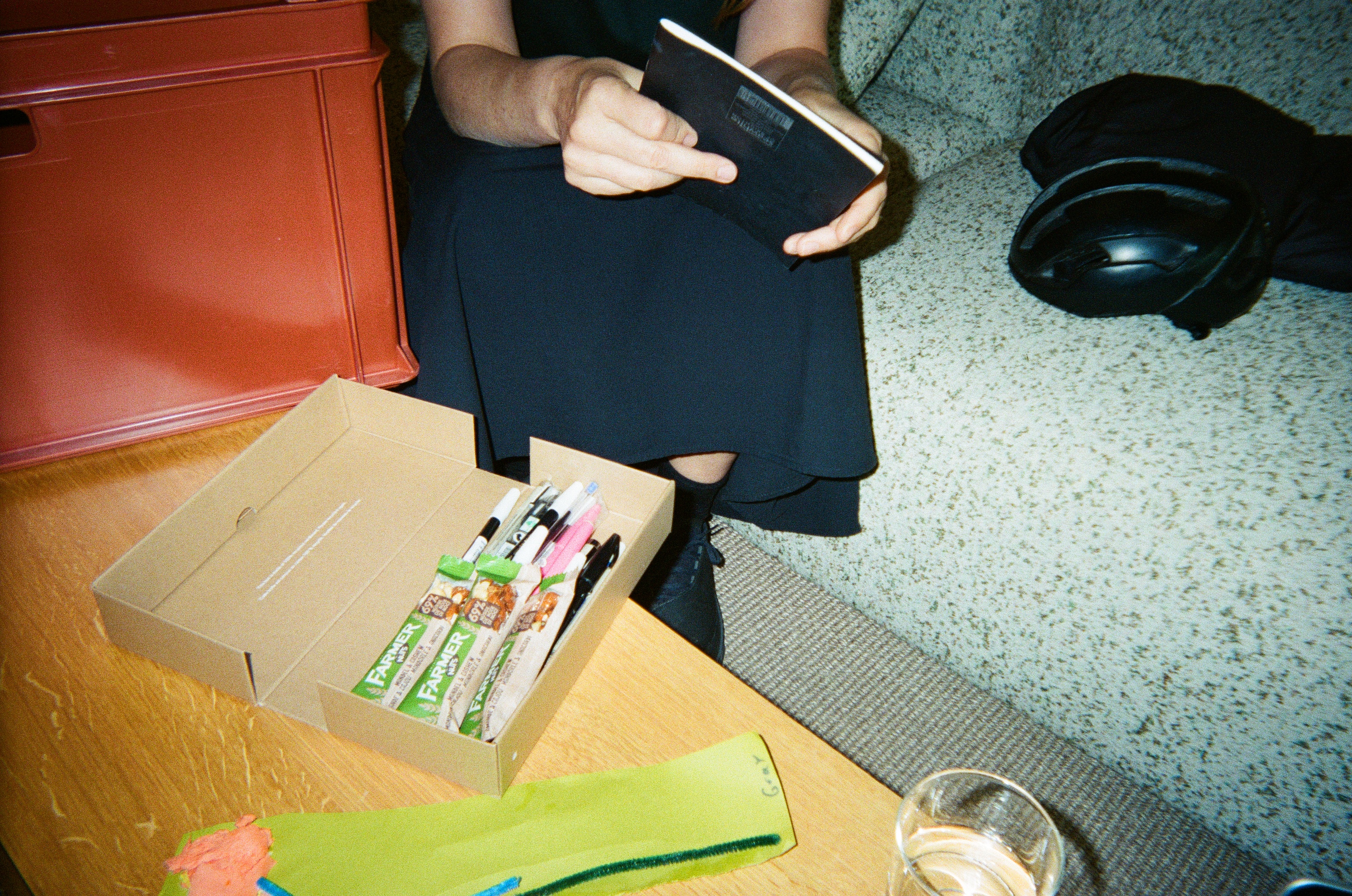 Isabell Red Box Sketchbook and pencils